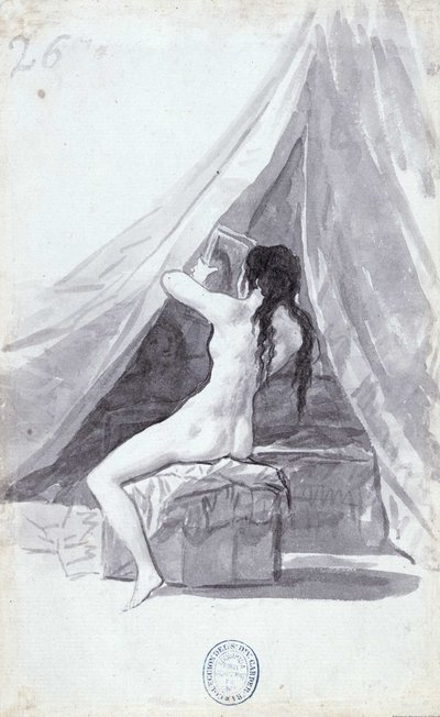 Mujer desnuda con espejo de Francisco de Goya